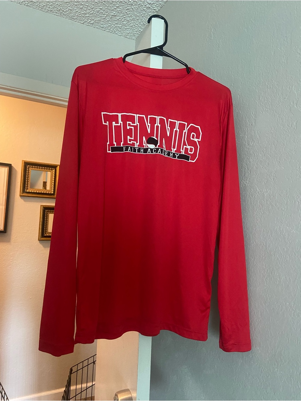 Red Tennis Long-Sleeve Top - Faith Academy